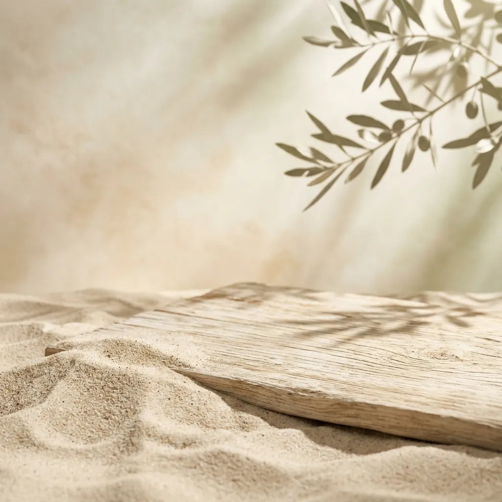 Textura atmosférica arena y olivo